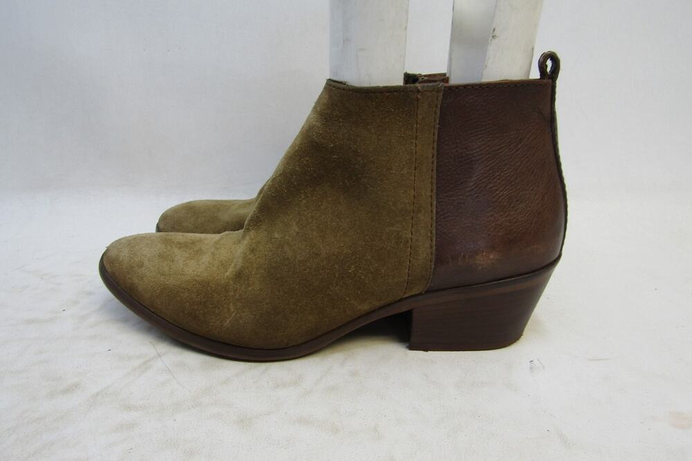 MADEWELL Womens Size 8.5 Brown Suede Zip Ankle Fashion Boots Bootie